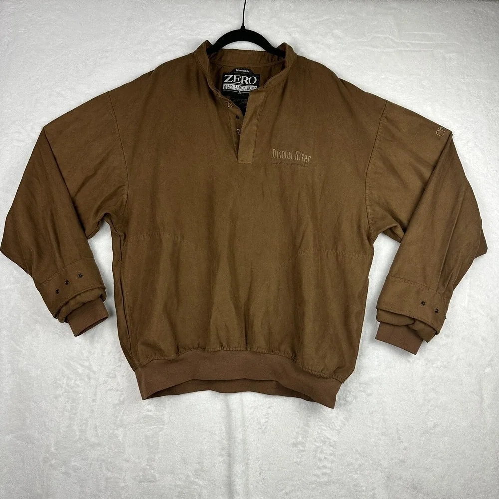 Zero Restriction Golf Outerwear Large Microsuede Brown Mens Jacket Coat